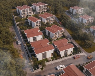 İkonya Dolungaz projesine ait site planı ve villa yerleşim düzeni