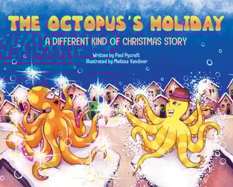 Illustrations from The Octopus's Holiday by New Orleans artist Melissa Vandiver.