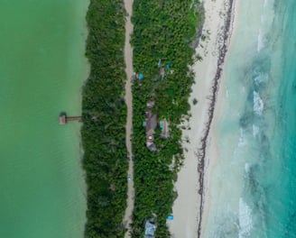 Route de Sian Ka'an vue de haut