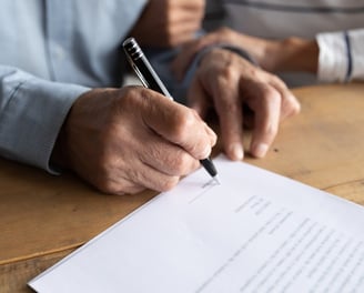 notary signing healthcare directive in Colorado home