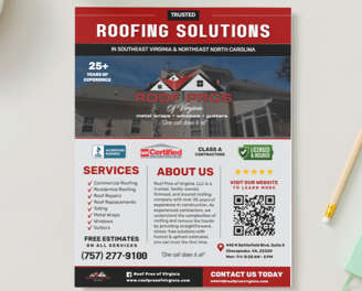 roofing company flyer design