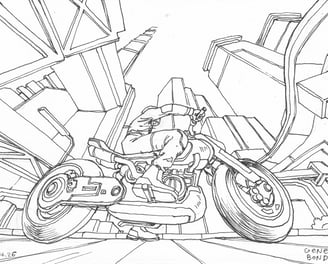 Cyberpunk and motorcycle gene bond