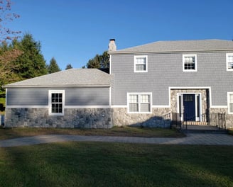 High quality siding installation on house