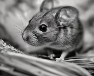 black mouse on gray concrete pavement