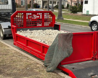 5 ton dumpster for dirt, sod, and mix inert material