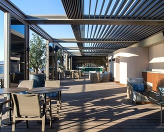 aluminum retractable pergola