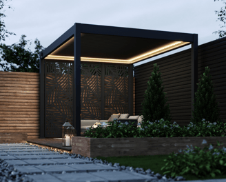 pergola with light