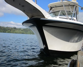 "Marine fiberglass coated with polyurea for impact rust saltwater chemical resistance protection"