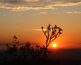 coucher de soleil sur le pai inacio