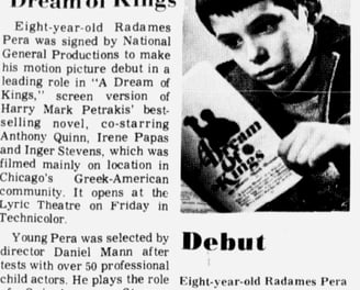 Talented Youngster in Dream of Kings - Radames Pera article
