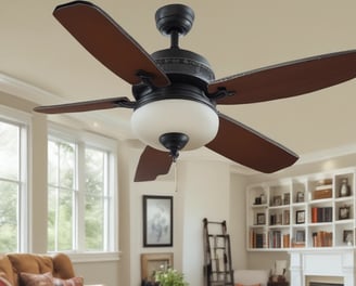 Hunter service centre in hyderabad a ceiling fan with a ceiling fan in a living room