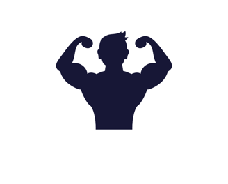 An illustration of a man flexing his biceps