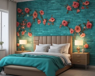 Elegant 3D Floral Wallpapers for bedrooms in Chennai near Tambaram