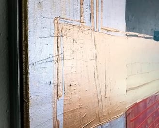 Flash for empathy -Acrylic on canvas framed in steel by Andrea M. Weiss
