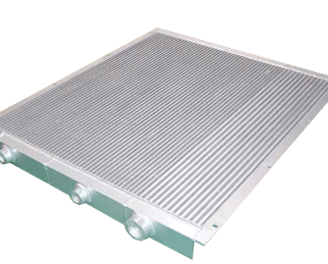 Air compressor radiator with high-efficiency aluminum fins for optimal heat exchange and extended eq