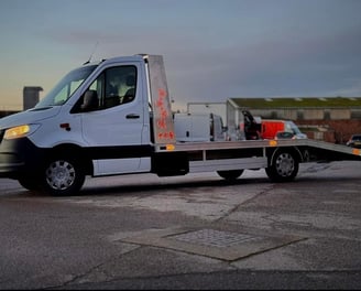 a new flat bed tow truck