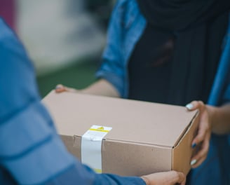 delivery of a box