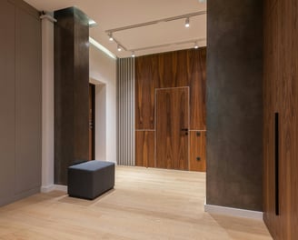 frameless doors, interior doors, loft doors, flush to wall doors thermal doors