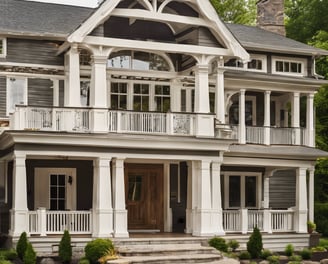 Exterior painting of a luxury Victorian-style home by Garnet Painting & Remodeling.