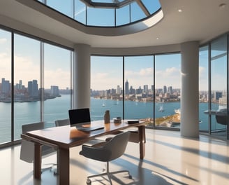 A modern building under construction with a curved facade is wrapped in black materials and features reflective lower panels. Openings for windows and evidence of construction materials are visible, with scaffolding and a crane appearing in the surroundings.