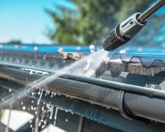 flushing out a gutter
