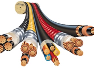 Cables with different types of wires