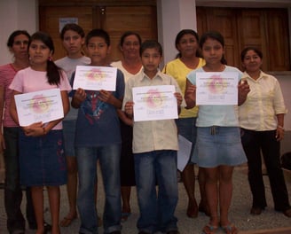 Group photo of scholarship students in 2008