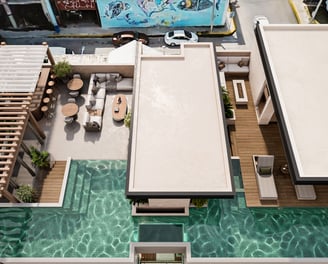 Akasha Penthouse - 2 Bedroom - 1 Bedroom - Rooftop Pool - Beach Front - airbnb - Rooftop Lounge
