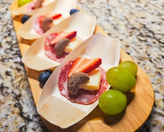 perfect bite of charcuterie