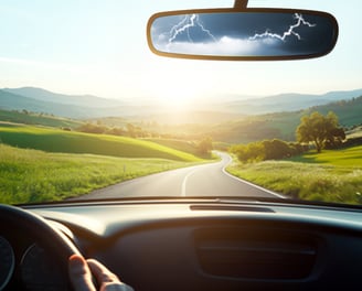Live your life through the windshield in front of you (the present) and stop living in the past