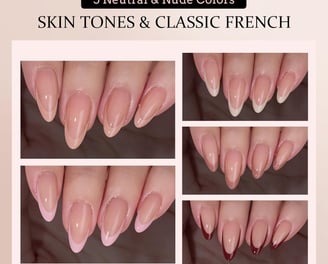 French Nails Series brings you netural colors and classic designs