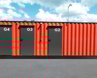 Container with side doors