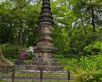 Seven storey stone pagoda