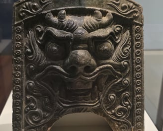 Beast face roof tile