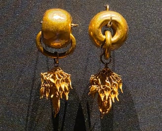 Gold earrings