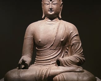 Iron seated buddha