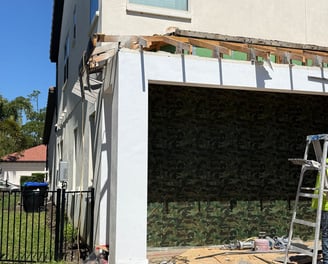 Remodeled front porch with enhanced structural design and open layout — final stages of FC Innovatio