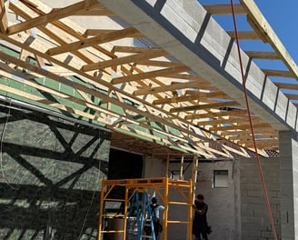 Kissimmee porch remodel showing demolition phase — existing structure cleared for full reconstructio