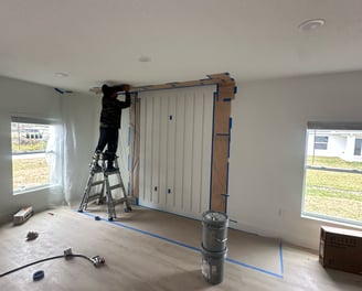 Front door replacement in Kissimmee, Florida with upgraded steel door and modern hardware — FC Innov
