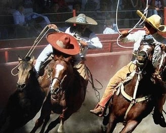 Charreada jaripeo tipico de mexico esto es el paso de la muerte