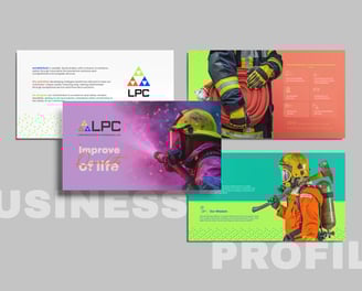 Business Profil Beispiel vom Unternehmen LPC - 4 Folien