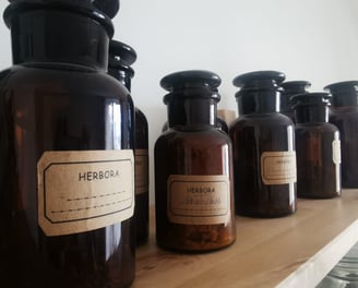 fioles herbes soin