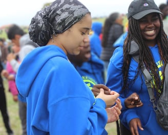 Pathfinders enjoying working together