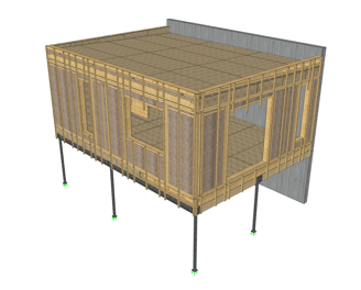 Aperçu 3D de l'extension depuis le haut