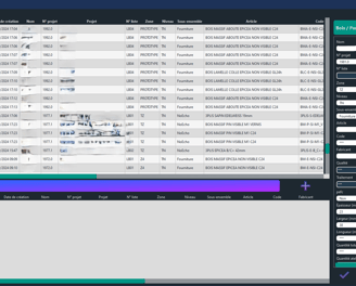 Interface utilisateur de la GPAO
