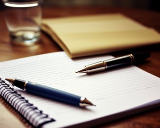 a pen and a pen on a table