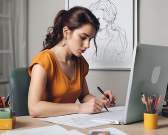man wearing red earphone sitting on chair while using laptop