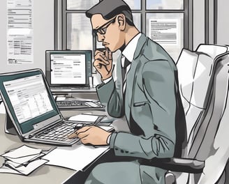 man in black shirt sitting on chair in front of computer monitor