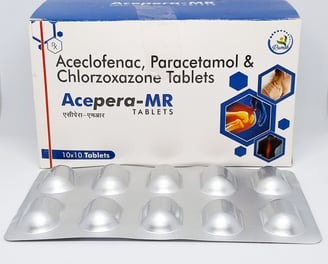 Acepera-MR | Aceclofenac, Paracetamol, Chlorzoxazone Tablet