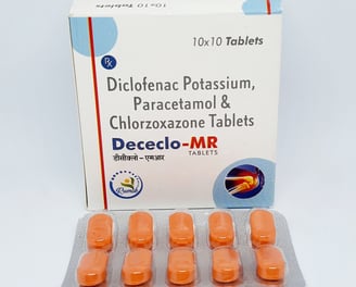 Dececlo-MR | Diclofenac Potassium, Paracetamol and chlorzoxazone Tablet